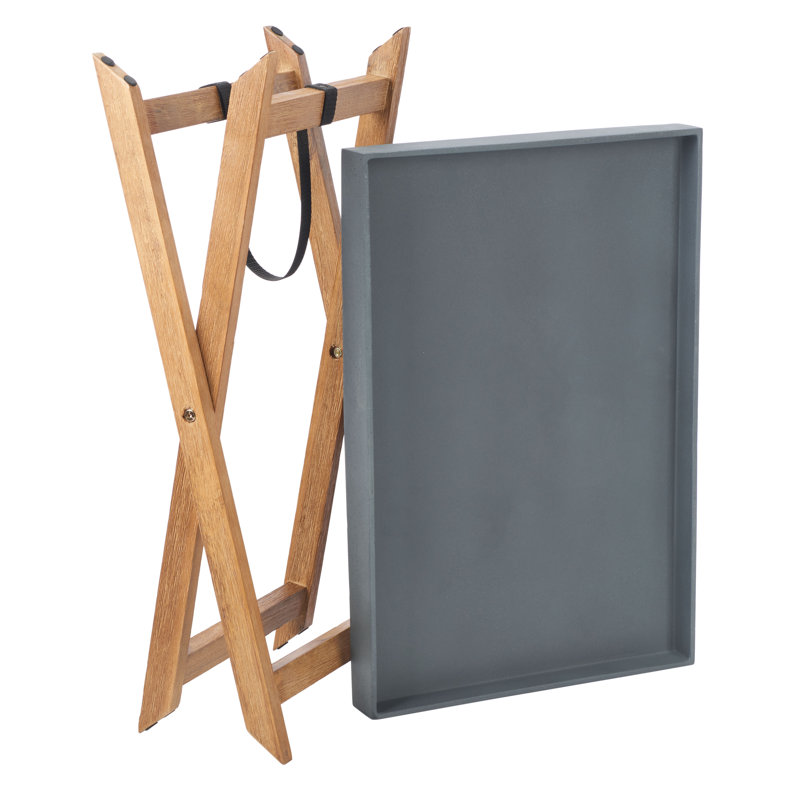 Paolo Rectangular Outdoor Side Table , in. W in. D, Gray, 23.6" L x 15.7" W x 19.6" H