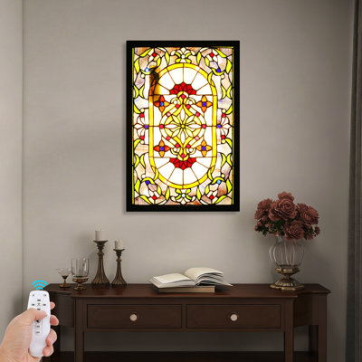 Applique/Plafonnier en vitrail 14,96*23,62*1,34 pouces