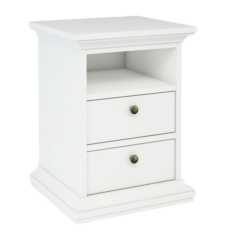 Woodburn Bedside Table, White