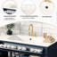Meuble-lavabo de salle de bain moderne avec armoire bleue 36 po. 2 tiroirs, tiroir coulissant pour rangement organisé. Et une armoire avant-gardiste. Polyvalent-1965748122