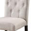 Chaises d'appoint modernes en lin beige (de 2 élégantes pour la salle à manger (2