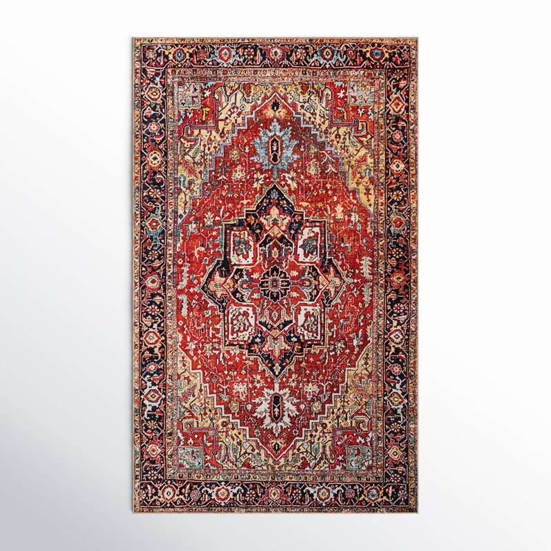 Lough Washable Oriental Indoor Rug, Rectangle 3' x 5'
