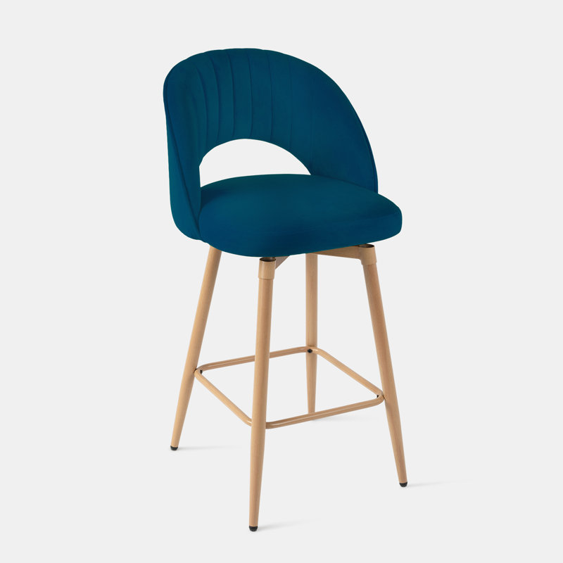 Ensemble de 3 tabourets de bar pivotants avec dossier 360 °, Blanc, 3
