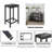 3-People Counter Heihgt Dining Set W/Storage, 4 Piece Kitchen Bar Table Set W/3 Upholstered Stools-913940417