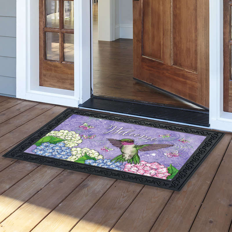 Hummingbird And Hydrangea Doormat