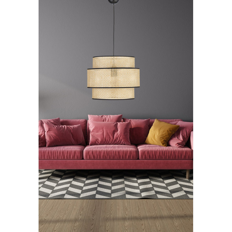Chandle Chandelier, Beige/Black