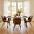 Shivani 5-Piece Modern Dining Set with 63'' Wavy-Edge Table and Upholstered Chairs-105491102-105491105