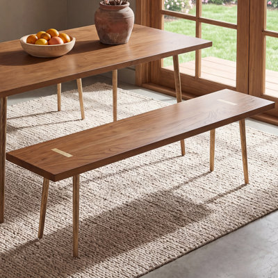 Solid Wood Dining Table With Metal Legs