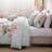 Bebejan Rose On Misty Green 100% Cotton Sateen 5 Piece Comforter Set-483390410