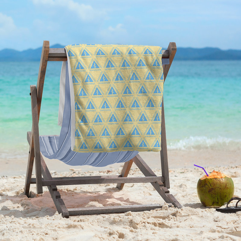 Barbra Beach Towel, Yellow/Sky Blue