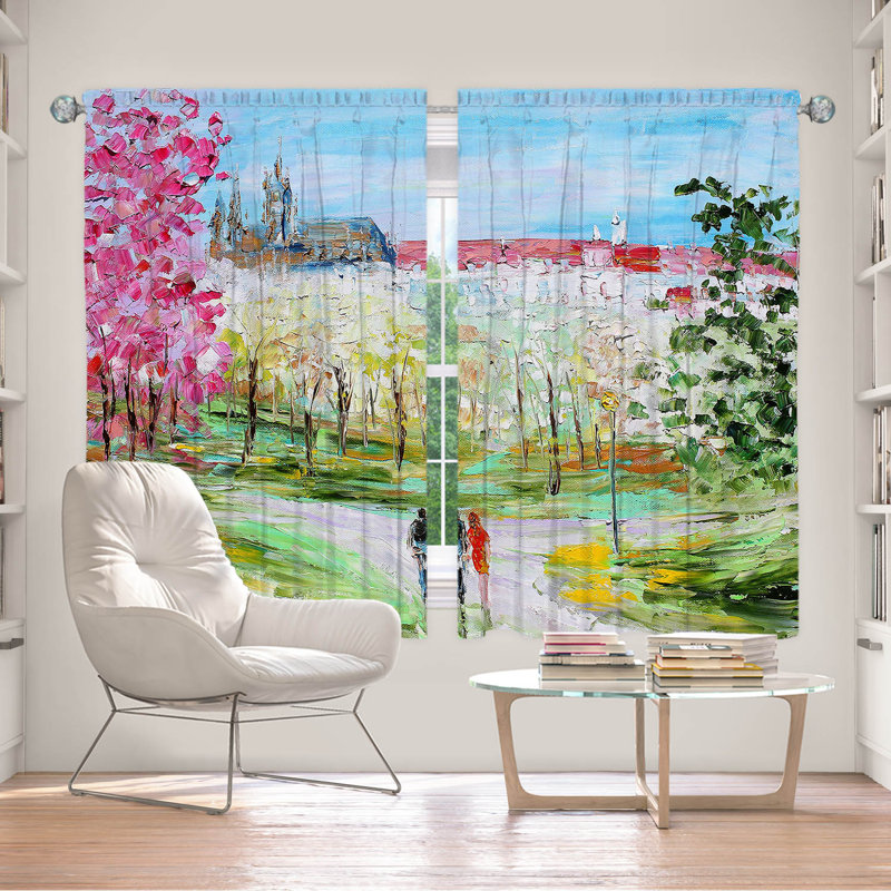 Ensemble de rideaux en polyester 2 pièces Eimhear, L 40 po x L 52 po