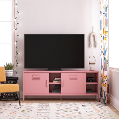 Cache Metal Locker-Style TV Stand For Tvs Up To 65"