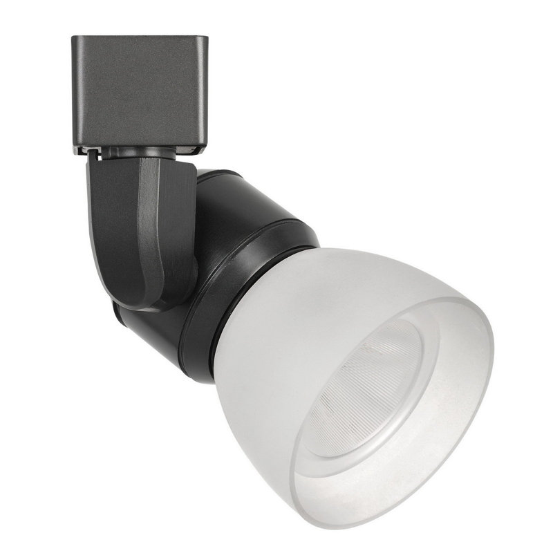 Tête en polycarbonate, 10W, Noir, Blanc givré
