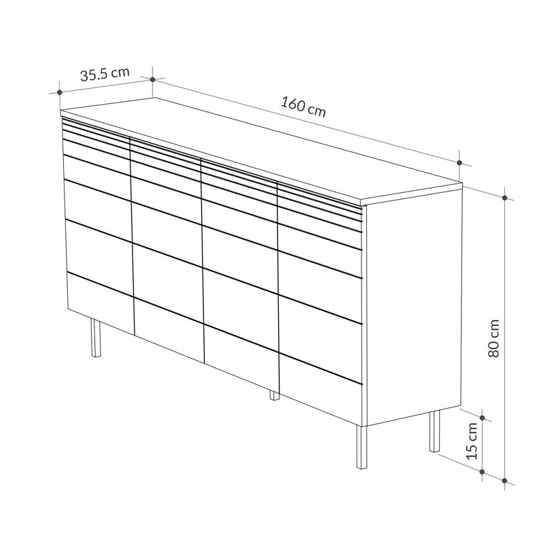 160cm Console Table