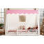 Lit simple en bois massif blanc et rose avec tente et garde-corps pleine longueur pour tente de tipi taille, design, couleur, sommeil sécuritaire