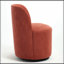 Fauteuil demi-tonneau pivotant rembourré avec coussin moelleux-131260936