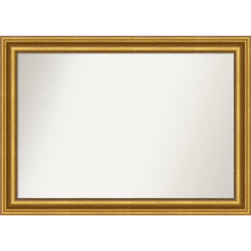 Miroir de salle de bain Jashawna, 32,75 po x 45,75 po, Doré