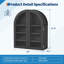 Armoire de salle de bain murale arquée de 24 po de largeur avec tablettes réglables et porte transparente-882691831