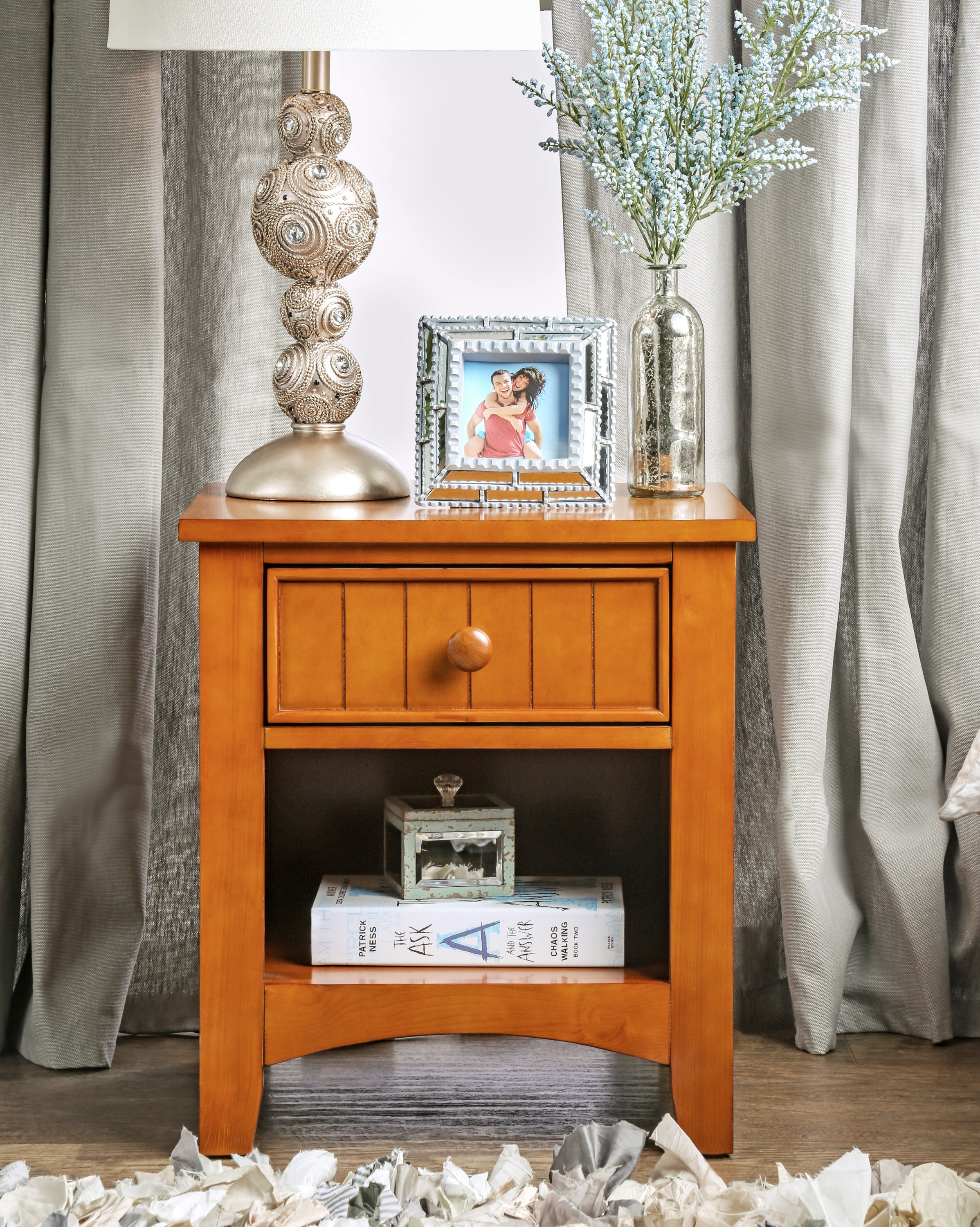 Red Barrel Studio Adeana 1 Drawer Nightstand & Reviews Wayfair Canada