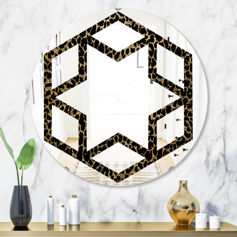 Miroir mural éclectique Hexagon Star, 31,5 po x 31,5 po