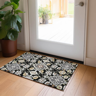 Machine Washable Indoor/Outdoor Chayden ACN1002 Black