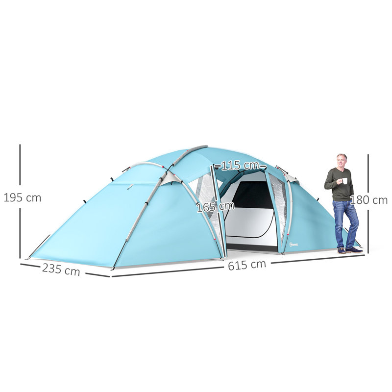 4 Person Tent, Blue