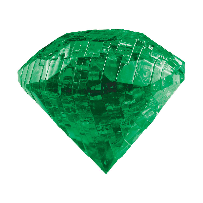 Green Translucent Crystal 3D Puzzle with 43 Pieces