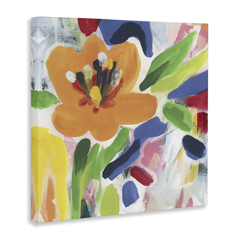 Blossoms in Rich Hues Canvas, design by June Erica Vess, 17" H x 17" W