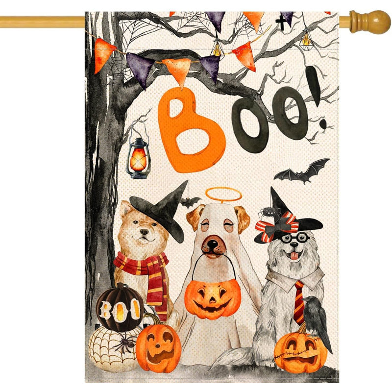 Drapeau d'Halloween Boo House