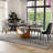 Modern Minimalist Oval Dining Table with Sintered Stone Tabletop & U-Shaped Leg for 6 to 8, Perfect for Kitchen and Living Room-1254452011-1254452009