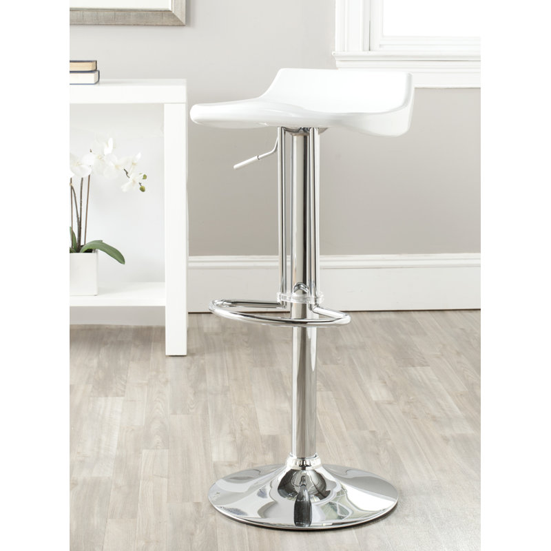 Arub Swivel Adjustable Height Counter Stool, White