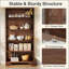Bibliothèque vintage 6 niveaux Mid-Century brune pour le salon, le bureau, la chambre à coucher