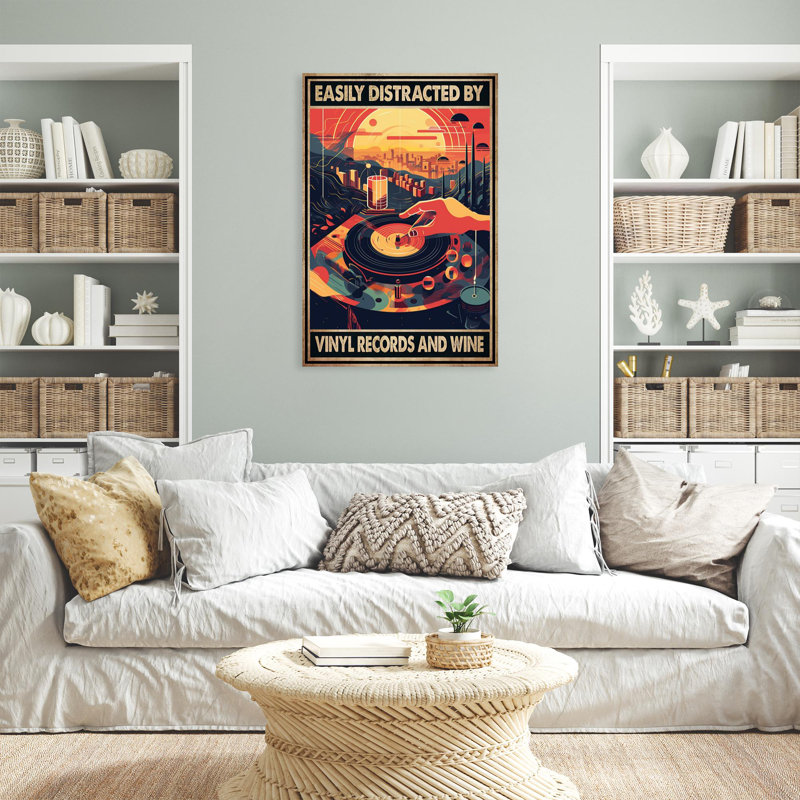 Bodyn vinyles et vin sur toile, impression, H 14 po x l 11 po x P 1,25 po