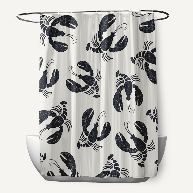 Rideau de douche Calipatria, Bleu foncé