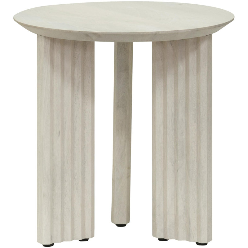 Edianna Modern End Table, White