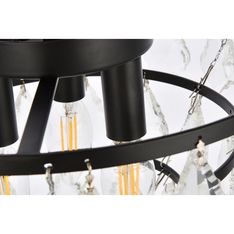 Plafonnier encastré 3 lumières Bryd, Noir, H 11 po x l 12 po x P 12 po