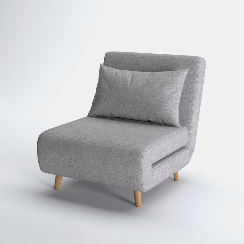 Jacquelyn 32" Wide Convertible Chair, Moon Light Fabric, 31.9"