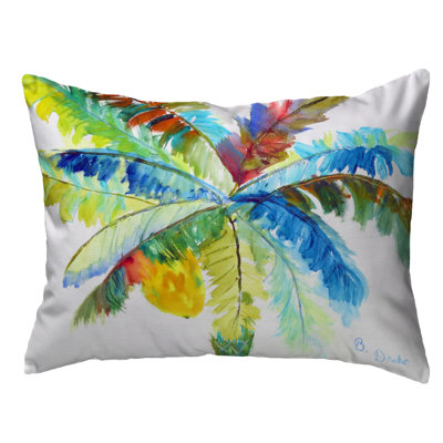 Floral Outdoor Reversible Throw Pillow