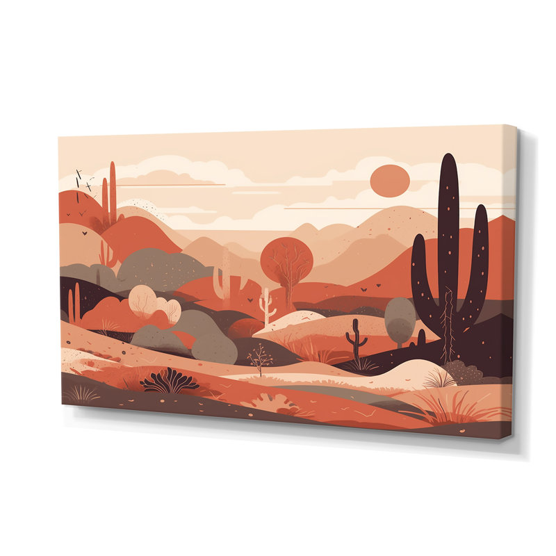 Impression sur toile «Sublime Desert Simplicity - Minimalisme»