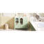 Meuble-lavabo de 36 po avec portes à texture gaufrée, quatre tiroirs, double espace de rangement, finition en verre turquoise, organisation intelligente, armoire de salle de bain coulissante lisse avec texture, deux tiroirs