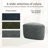 Caras Upholstered Rock Gray Triangular Compression Ottoman No Assembly Required-604327852
