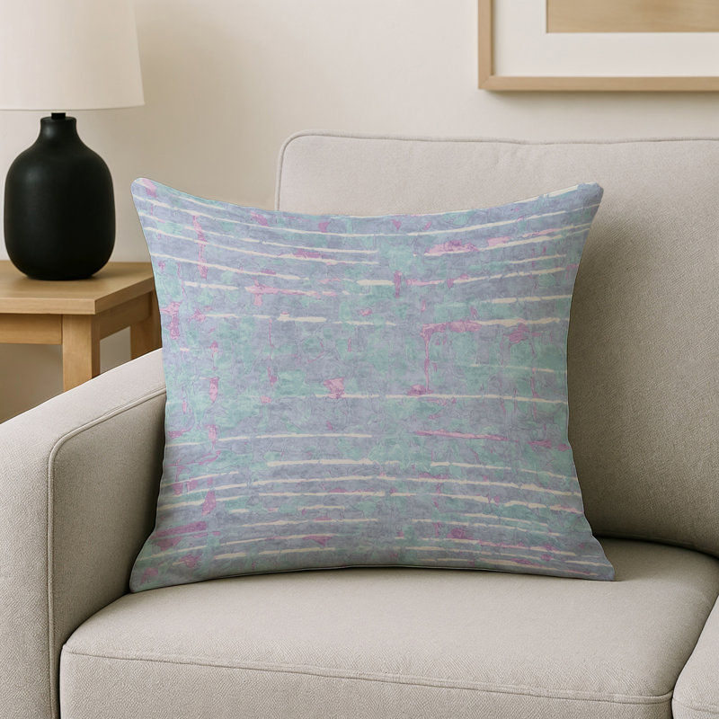 Coussin décoratif intérieur et extérieur Modern, Gris abstrait 234, Carré 18 po