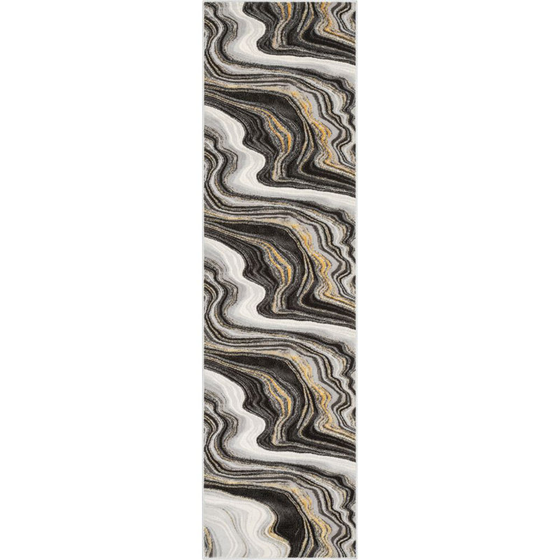 Clomer Abstract Rug, Runner 2'7" x 9'10"