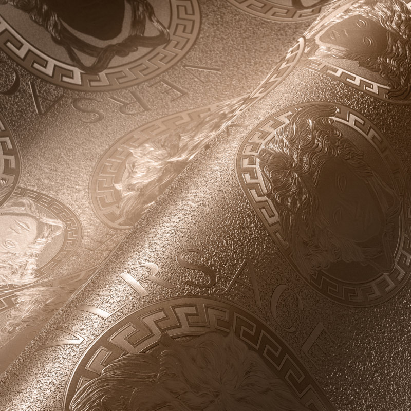Versace Foil Gilded Age Unpasted Vinyl Wallpaper, Pink