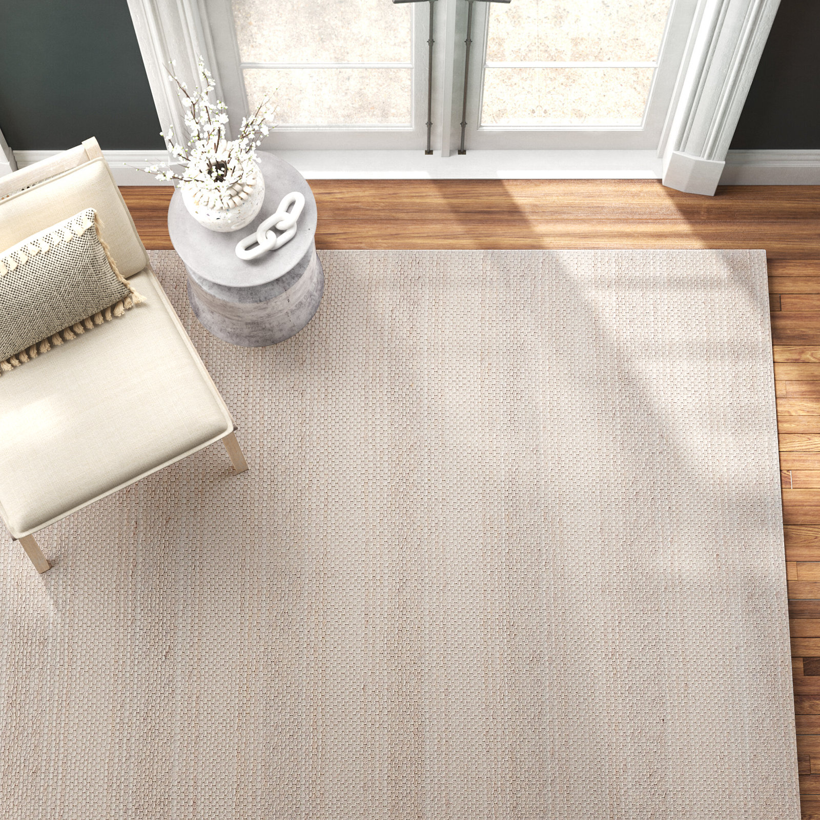 Jared Beige Brown Hand-Loomed Rug, Rectangle 6' x 9'