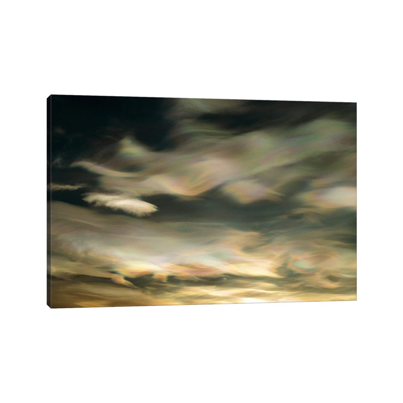 Nacreous Mother Of Pearl Clouds Seen Over Ross Island In Late Winter, Early Spring, Antarctica by Keith-Nels Swenson - Wrapped Canvas Gallery-Wrapped Canvas Giclée