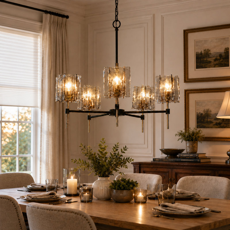 Quitman 26" Width 5-light Dimmable Chandelier
