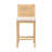 Modern and Contemporary Natural Wood and Rattan Counter Stool