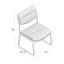 Chaise d'appoint Eve avec base luge, structure en acier, similicuir noir