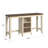 Madalina Dual-Tone Farmhouse Counter Height Dining Set - Table With Storage Unit, Creamy Off White Finish
